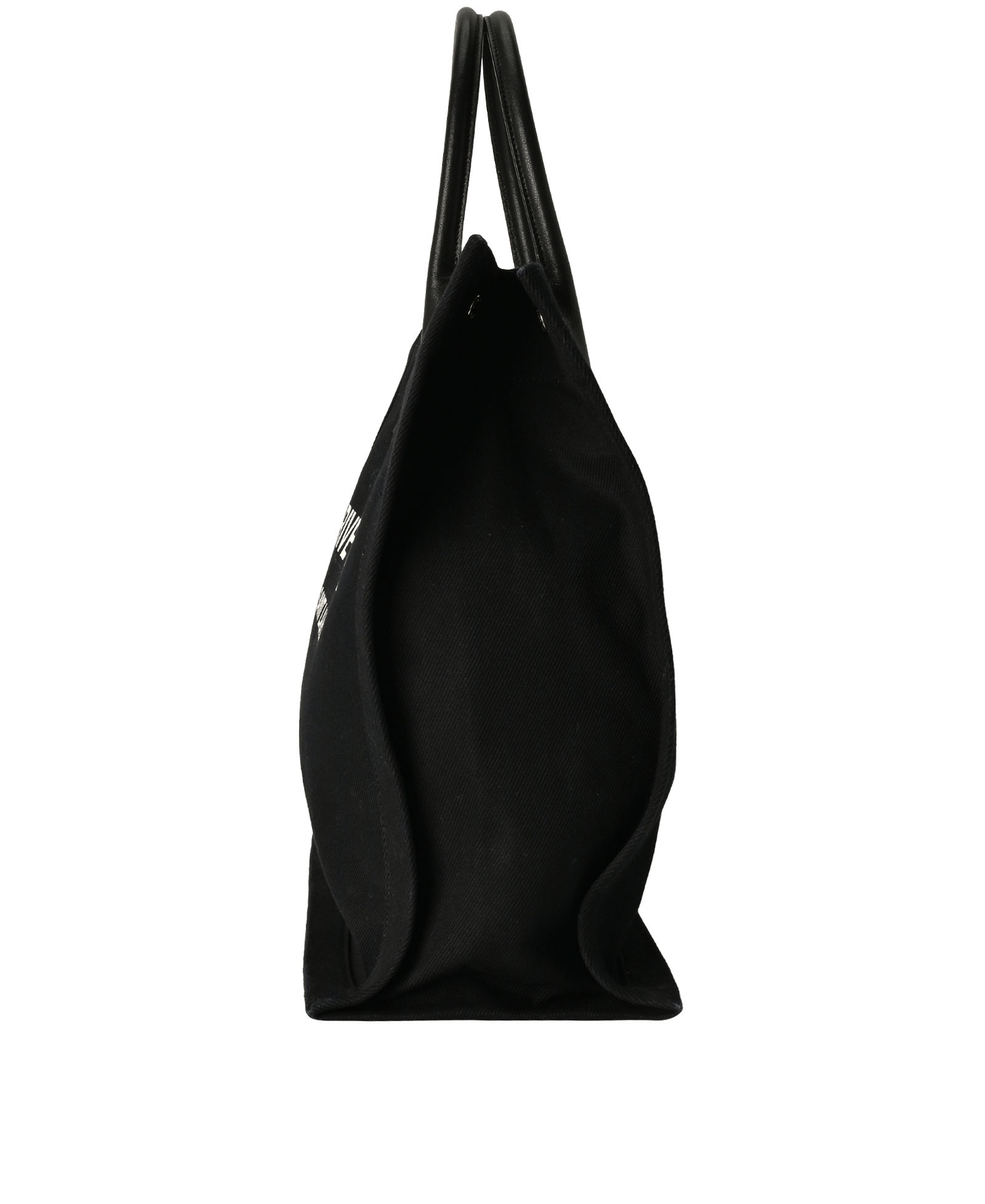 Shopper Gauche, &pound;495, Handbags, Black, Canvas, Bottom view